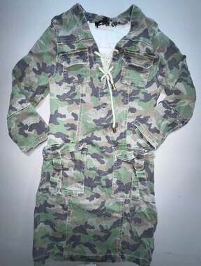 HoneyBum Camo Stretch Denim Dress Teen Jr S
